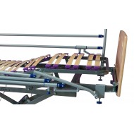 Cama Geriátrica Eléctrica con Carro Elevador, Cabecero, Piecero, Barandilla, Agarrador y Porta Gotero Detalle 3